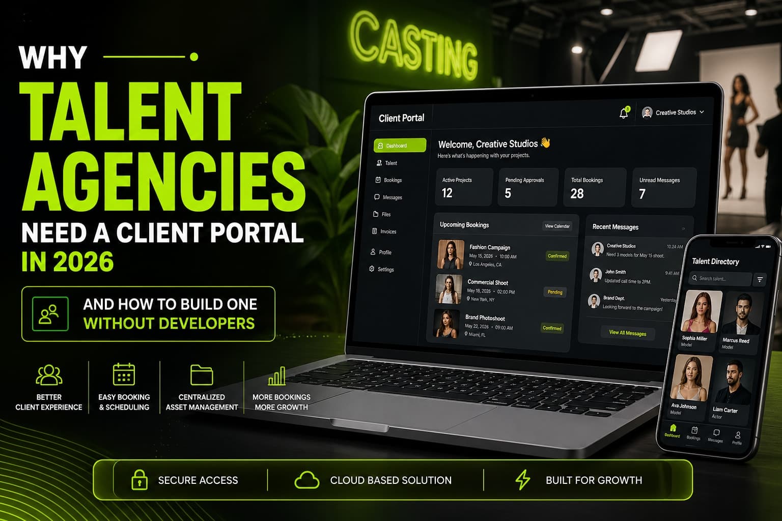 Why Talent Agencies Need a Client Portal in 2026 and How to Build One Without Developers