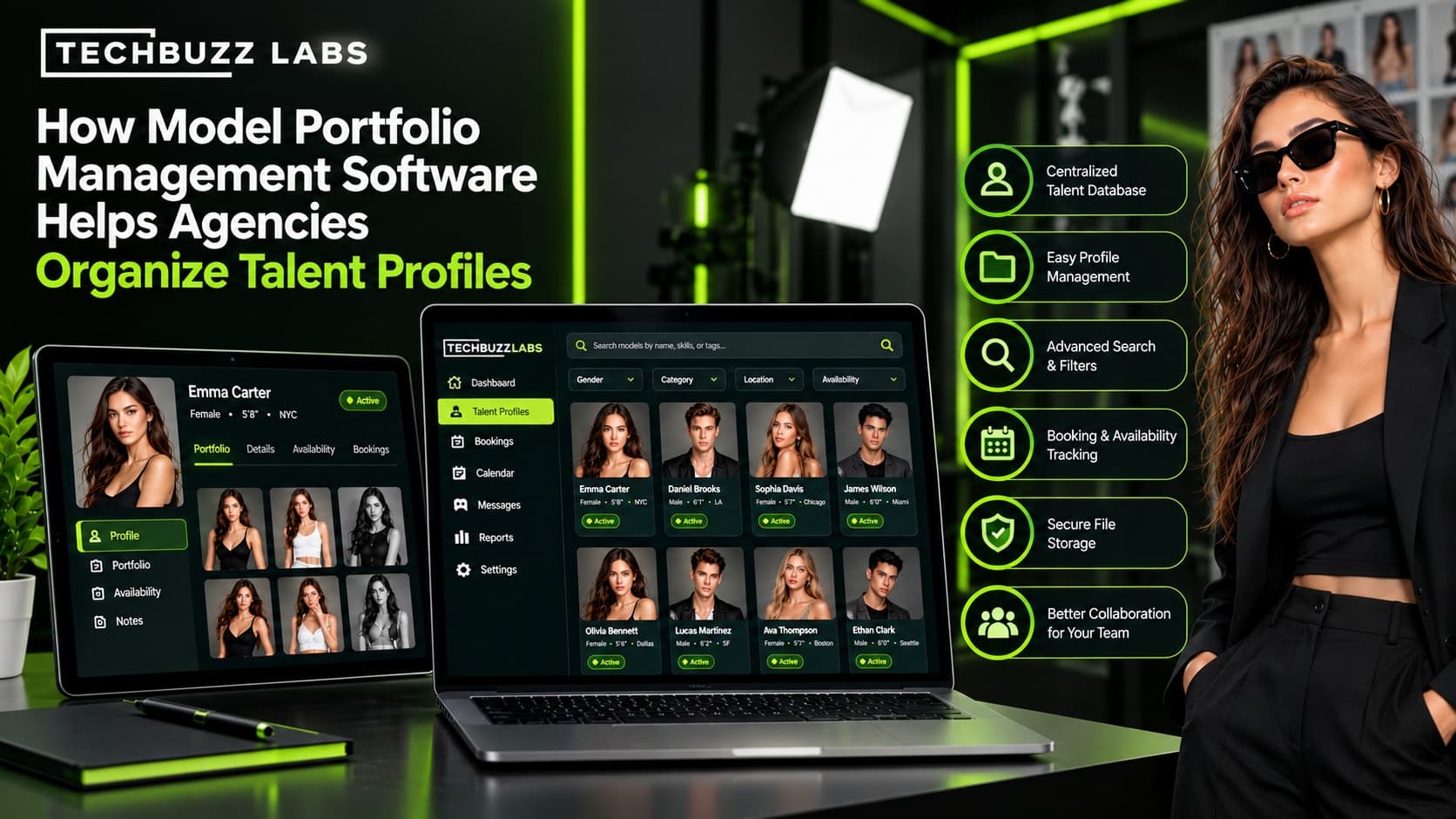 How Model Portfolio Management Software Helps Agencies Organize Talent Profiles
